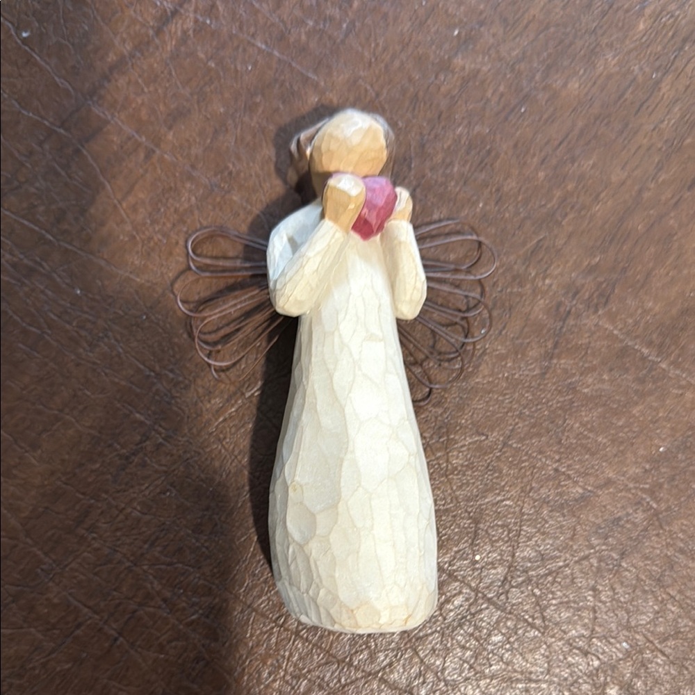 Willow Tree Angel with Red Heart/ angel of the heart